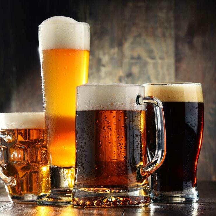 verschiedene Biere